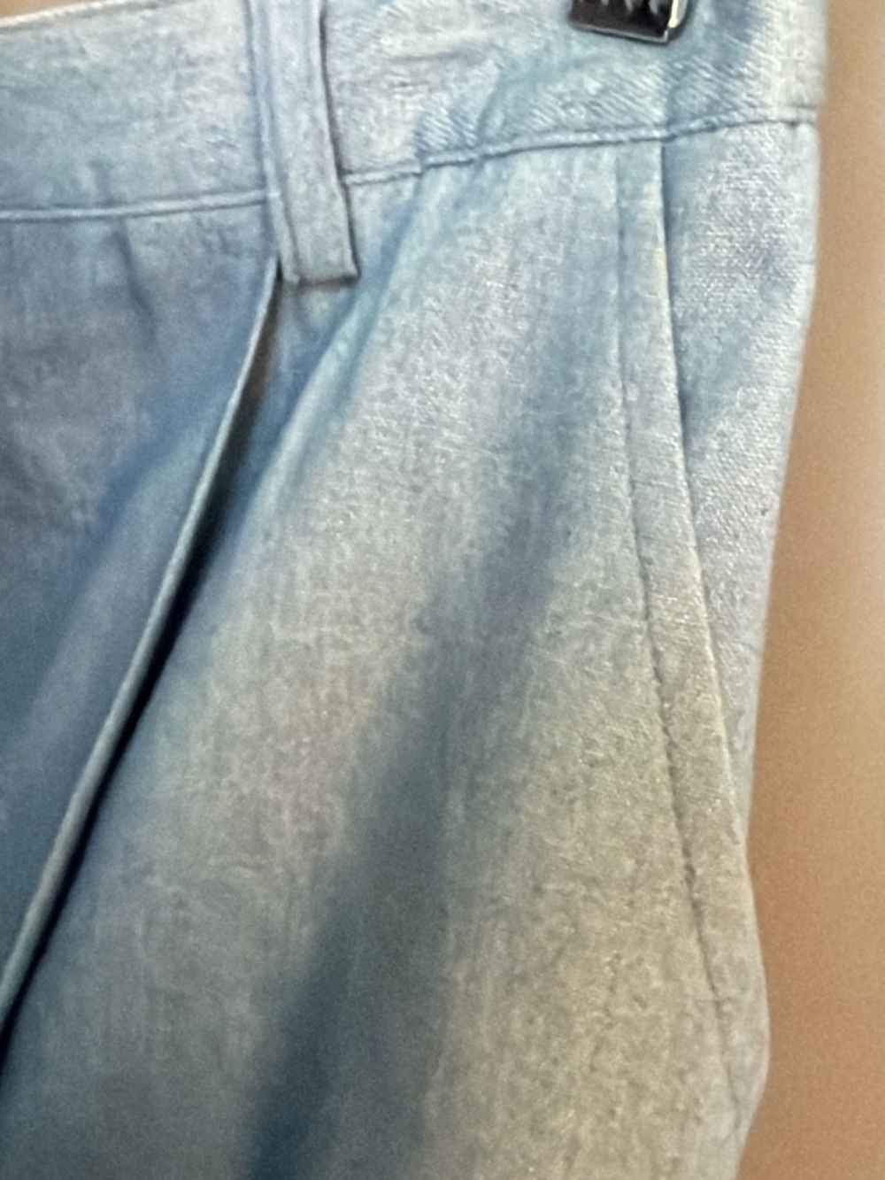 Vintage Blue Cotton Skirt Elastic Waist Pleated Maxi Prairie Coastal | M - Picture 4 of 6